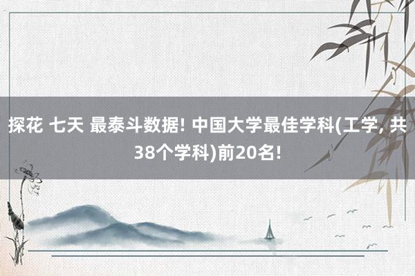 探花 七天 最泰斗数据! 中国大学最佳学科(工学， 共38个学科)前20名!