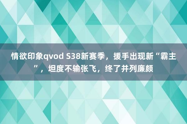 情欲印象qvod S38新赛季，援手出现新“霸主”，坦度不输张飞，终了并列廉颇