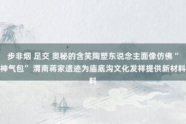 步非烟 足交 奥秘的含笑陶塑东说念主面像仿佛“神气包” 渭南蒋家遗迹为庙底沟文化发祥提供新材料